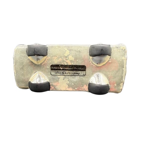 Kurt Adler 1964 1/2 Ford Mustang Cream/Red Polonaise Glass Christmas Ornament - Picture 6 of 16